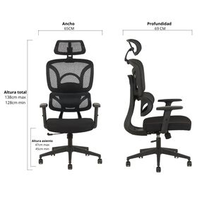 Silla Escritorio Ergohuman Kross Negro Silla Escritorio Ergohuman Kross Negro