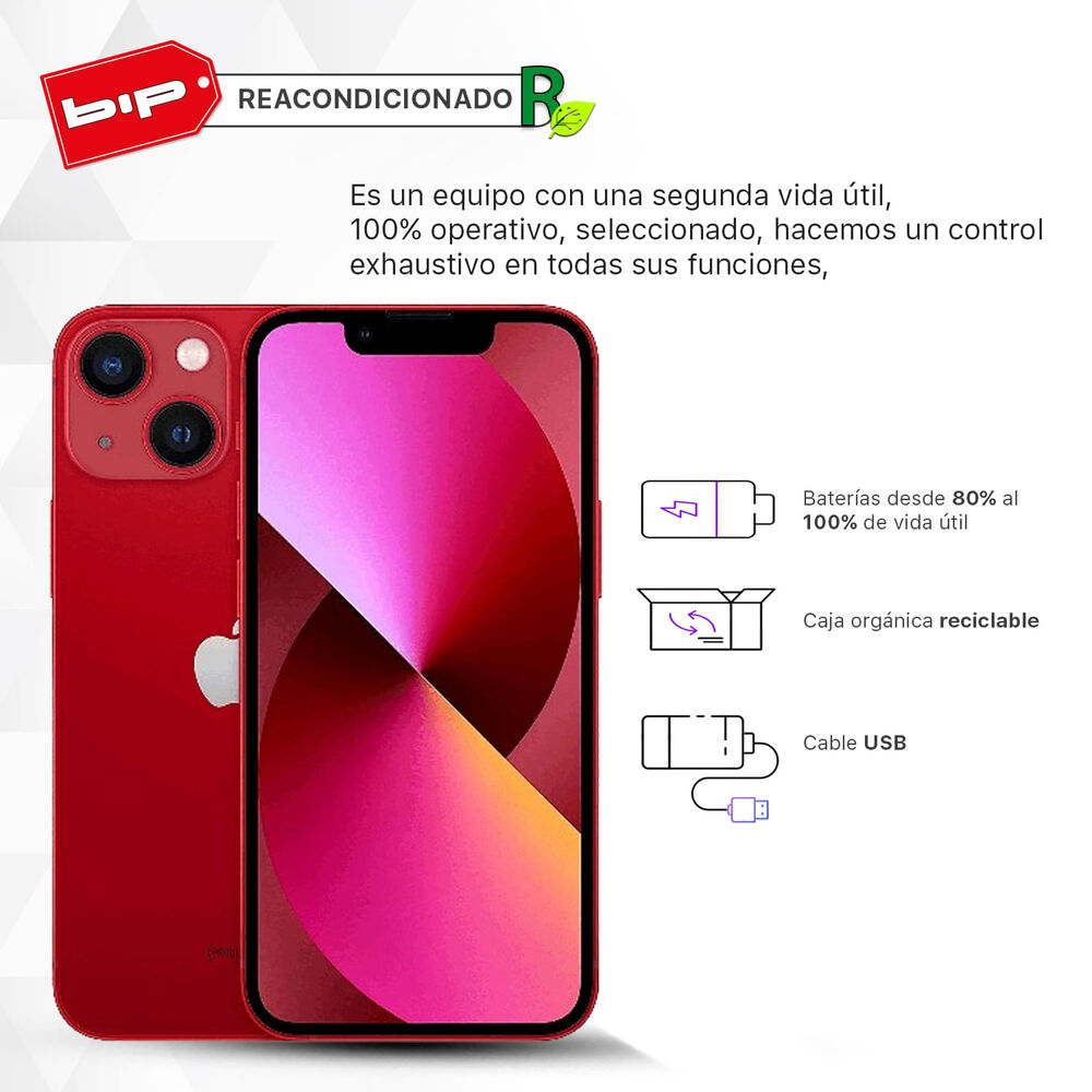 Iphone 13 Mini 256gb - Red - Reacondicionado - Grado A image number 0.0