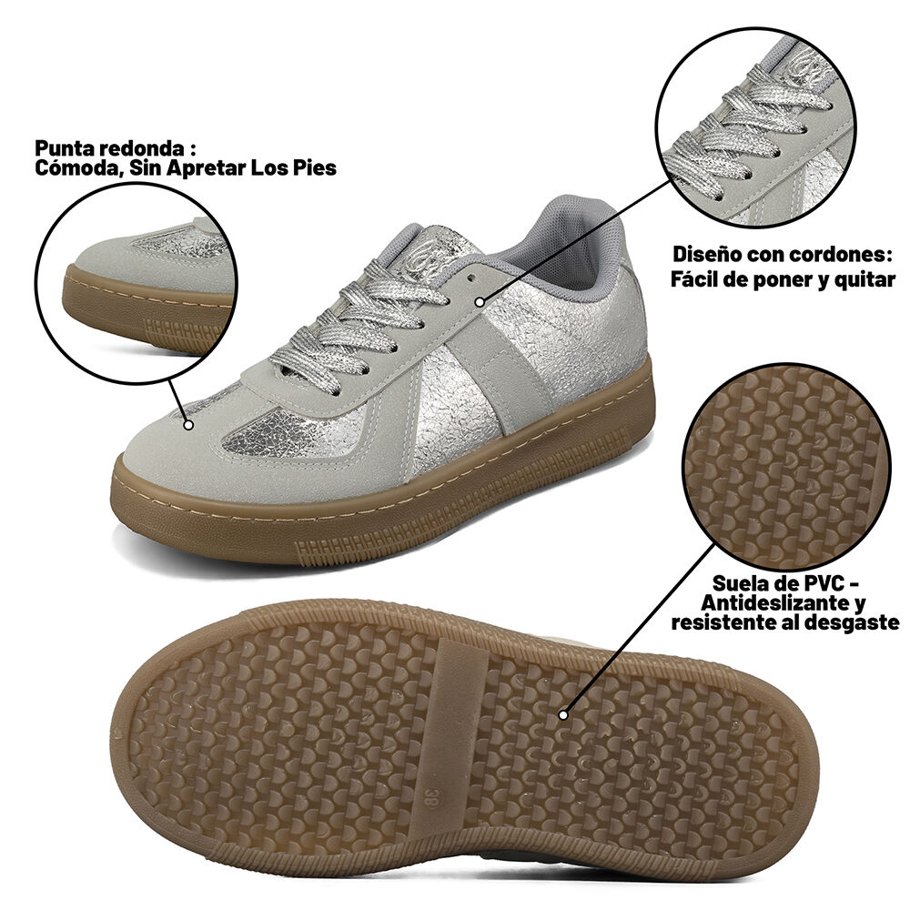 Zapatilla Deportiva Comfort Mujer Eco Cuero Weide Tfa201 image number 6.0