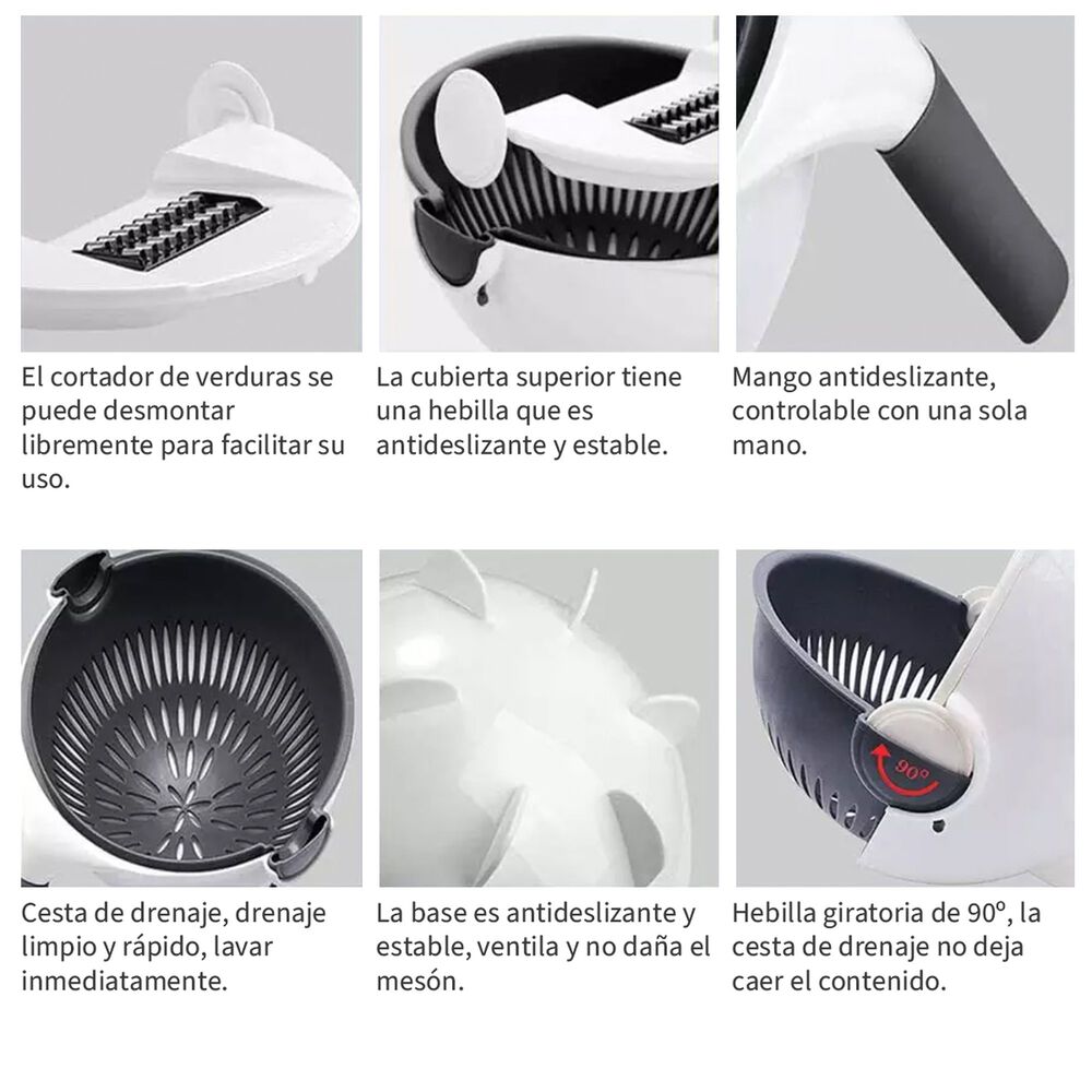 Bowl Cortador Rallador De Verduras Multifuncional Simplit image number 3.0