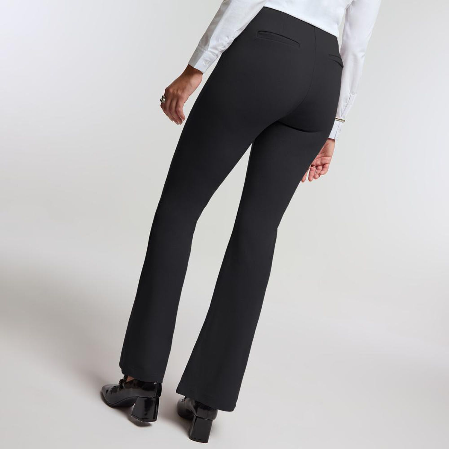Pantal&oacute;n Cintura Elasticada Tiro Alto Wide Leg Mujer Kimera image number 1.0