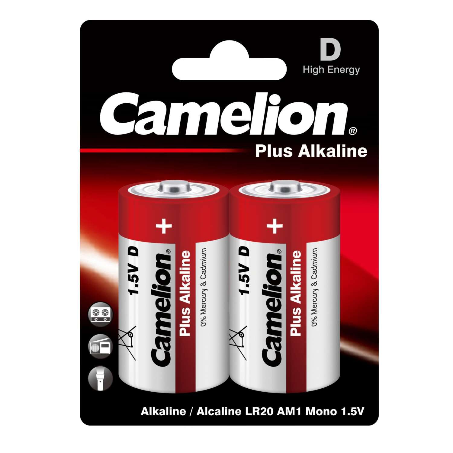 Pilas Alcalinas Plus D 2un - Camelion image number 0.0