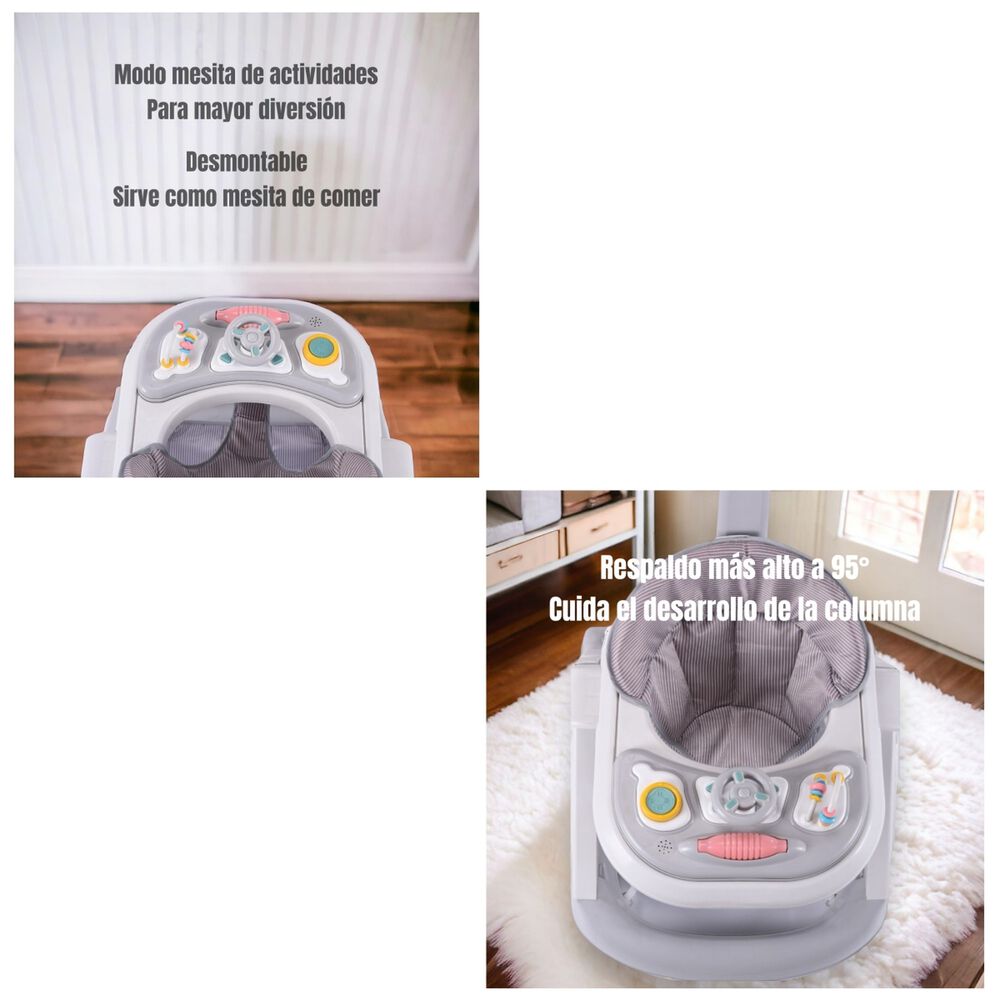 Andador Caminador 5 En 1 Con Apoya Pies Gris Lubabycas image number 3.0