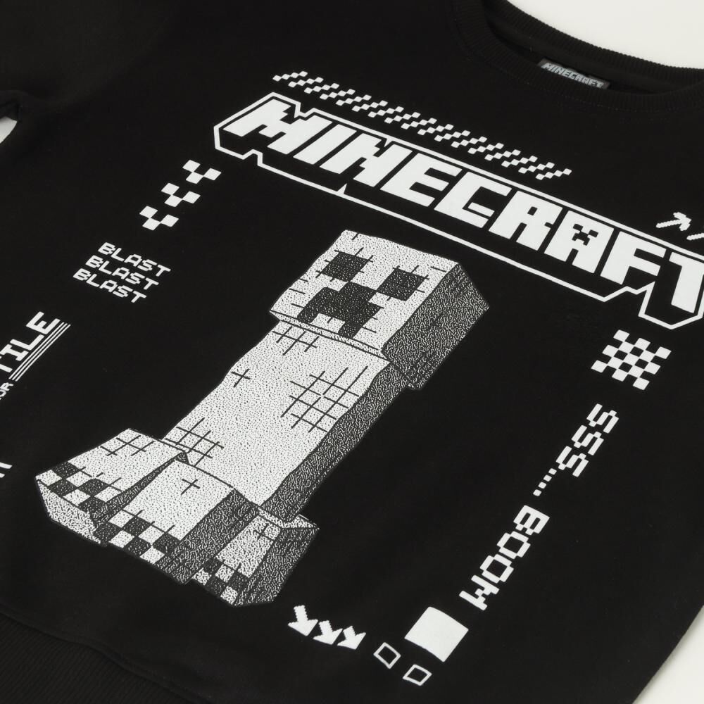 Poleron Cerrado Ni&ntilde;o Logo Minecraft image number 2.0