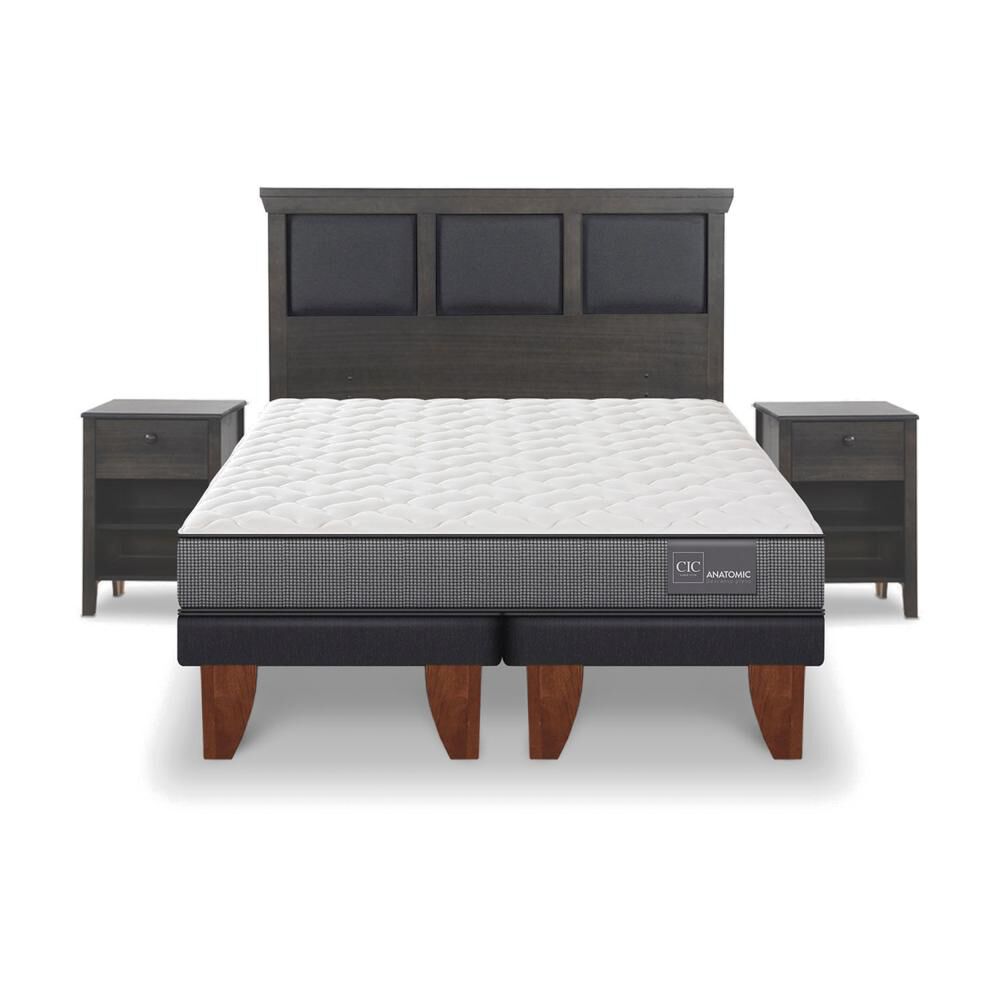Cama Europea Cic Anatomic / King / Base Dividida + Set De Maderas image number 0.0