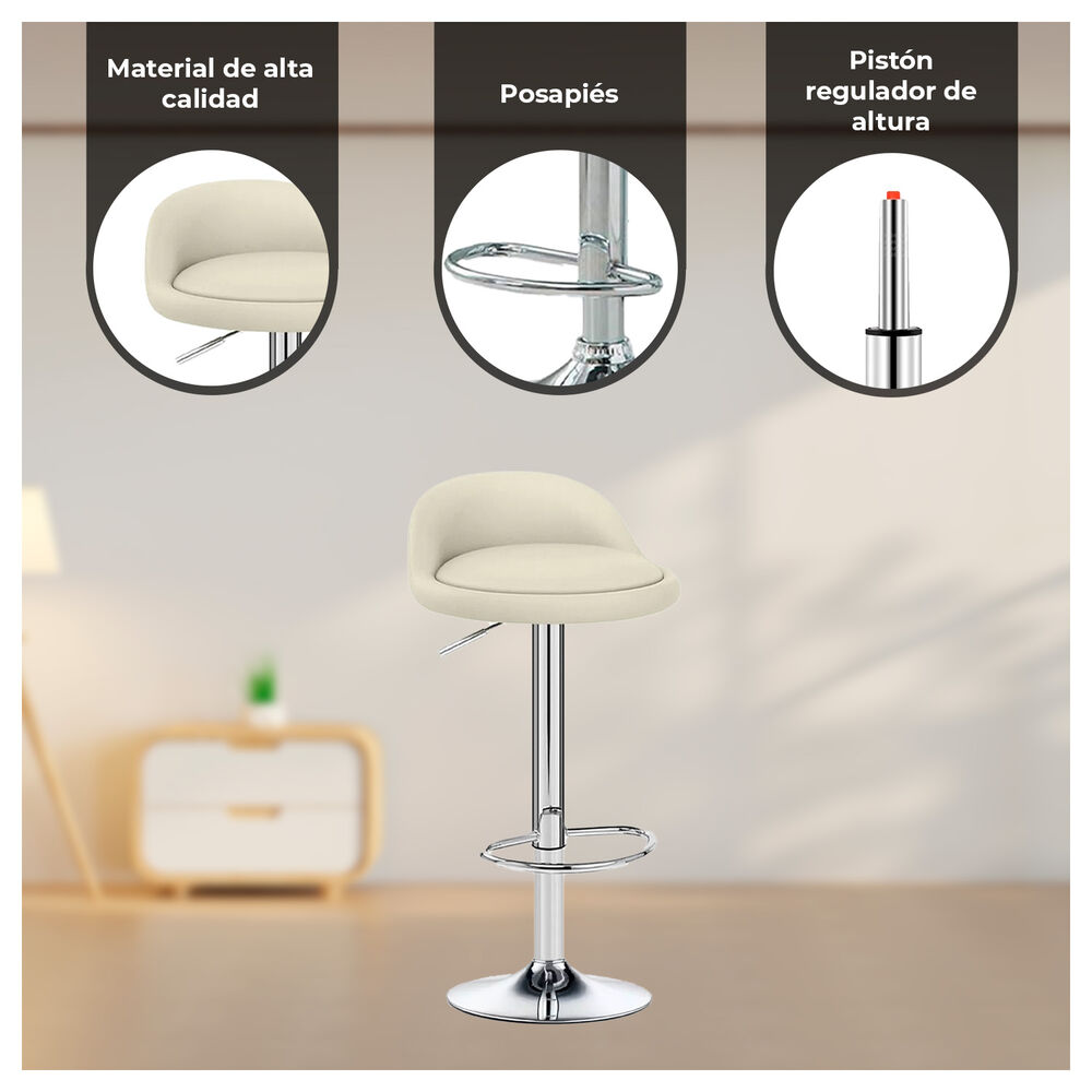 Silla Piso Bar Taburete Beige image number 1.0