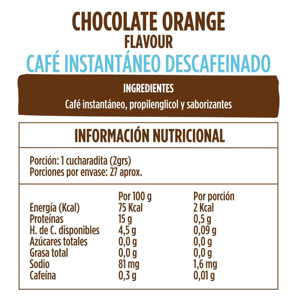 Caf&eacute; Beanies Liofilizado Descafeinado Chocolate Orange image number 3.0