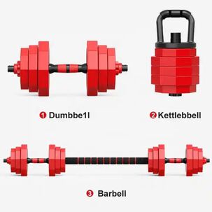 Set Mancuernas 20 Kg Barra Rusa Kettlebell Premium