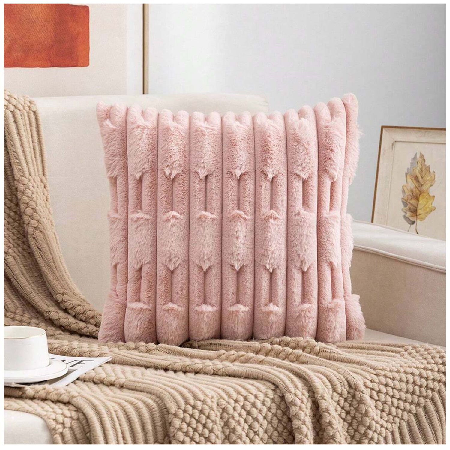 Set Piecera De Bambu Rosado 70 X 210 +2 Fundas image number 1.0