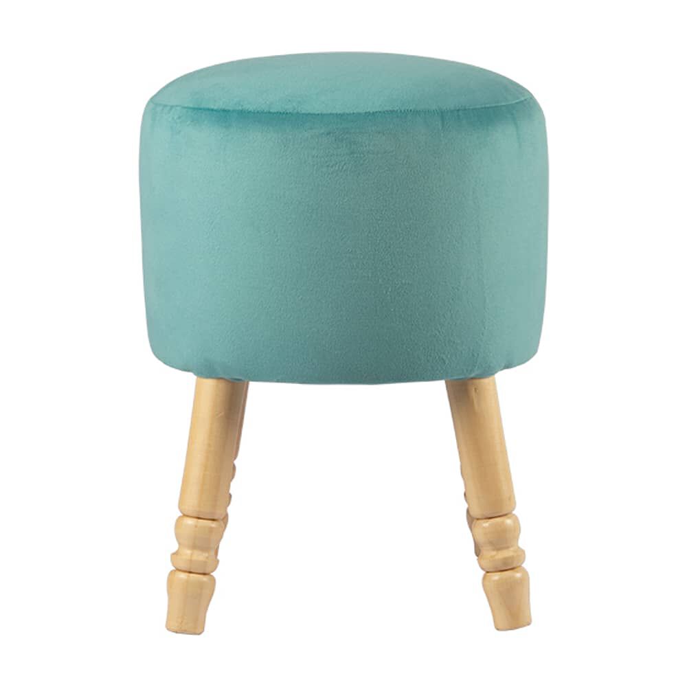 Pouf Bird Dise&ntilde;o Turquesa Felpa 35x35x45 Cm image number 0.0