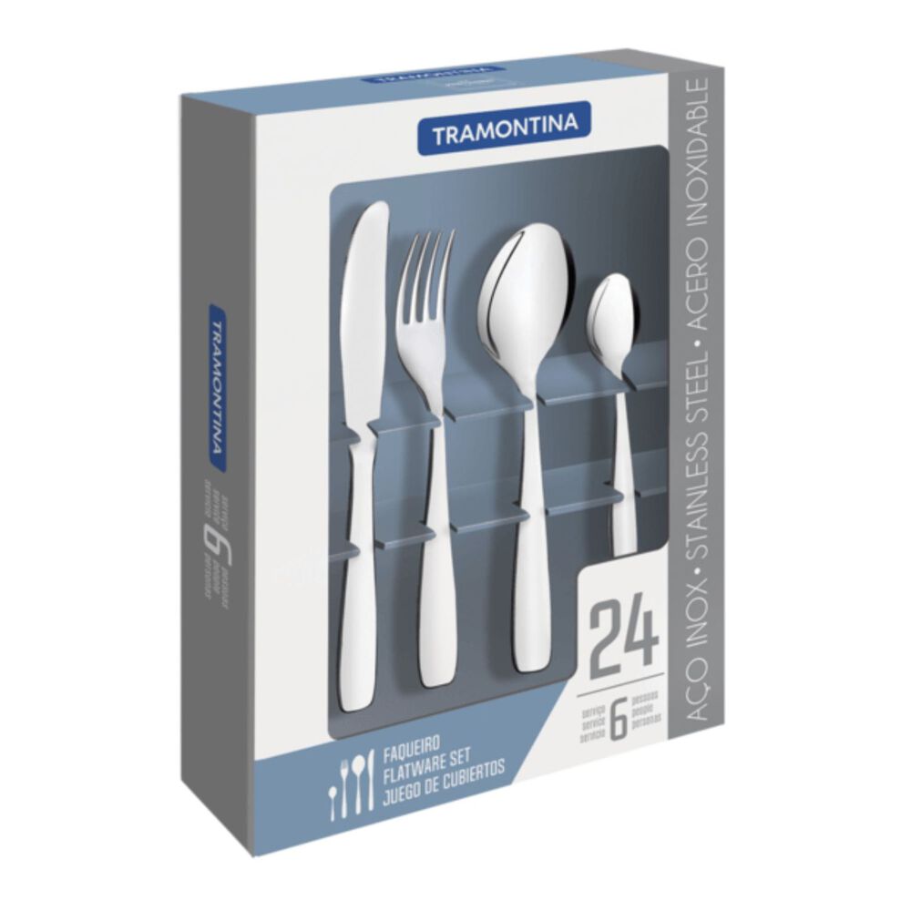 Juego Cubiertos 24 Piezas Amazonas Tramontina Acero Inoxidable image number 2.0