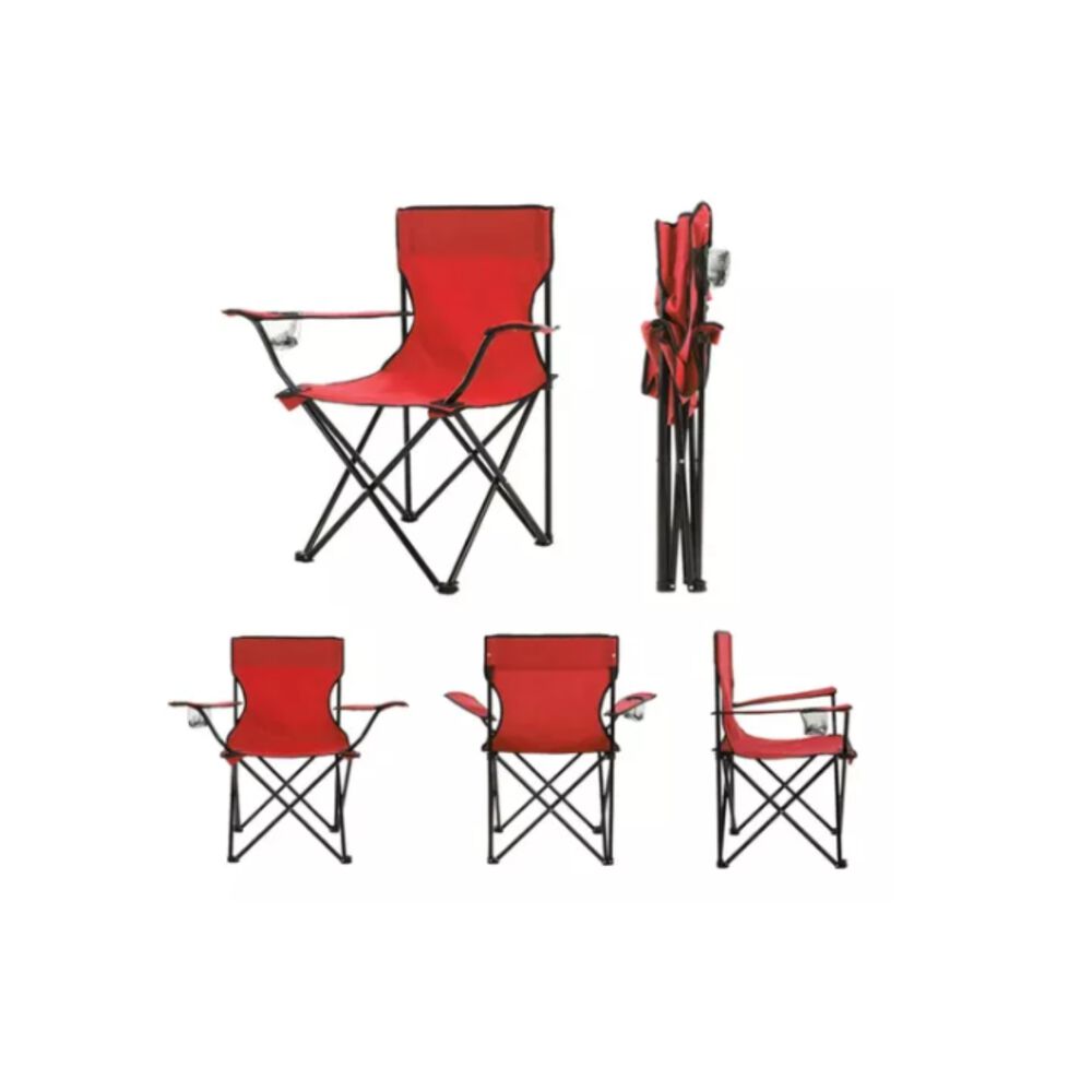 Silla Plegable De Playa Camping Pesca Picnic Con Porta Vaso image number 4.0