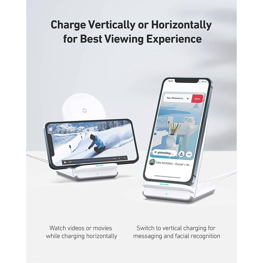 Aukey Estaci&oacute;n De Carga Carga R&aacute;pida 2 En 1 Con Soporte Blanco - Lc-a2b-w image number 2.0