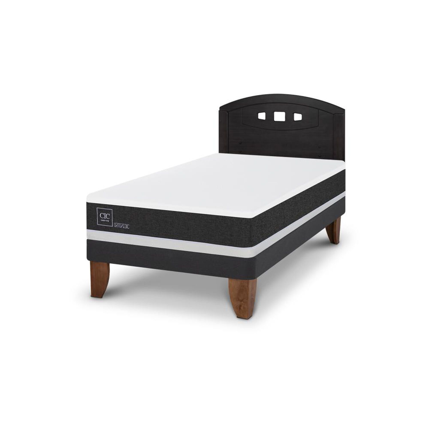 Cama Europea Cic Ortopedic / 1.5 Plazas / Base Normal + Respaldo image number 4.0