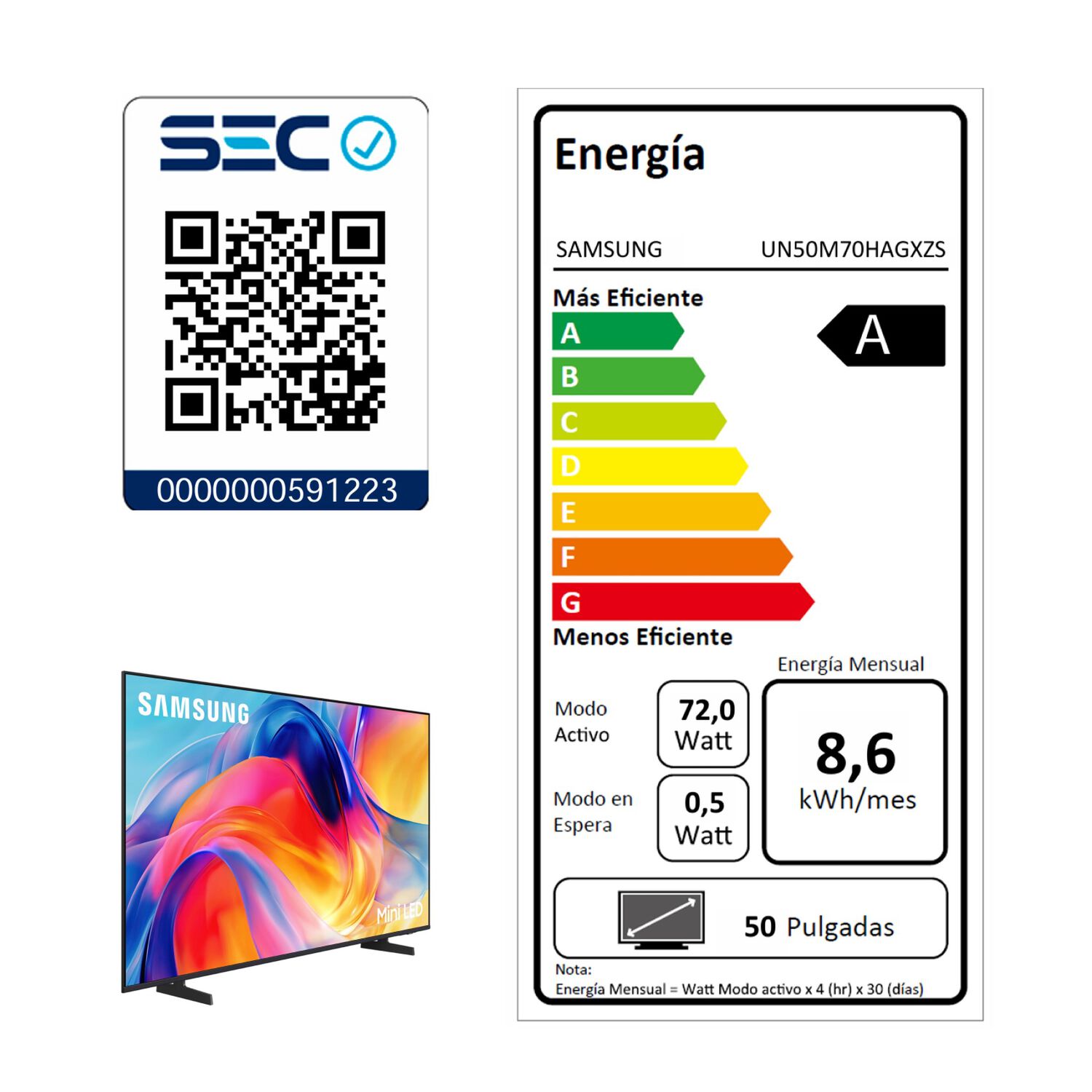 50 Mini Led M70h 4k Samsung Smart Tv 2026 image number 7.0