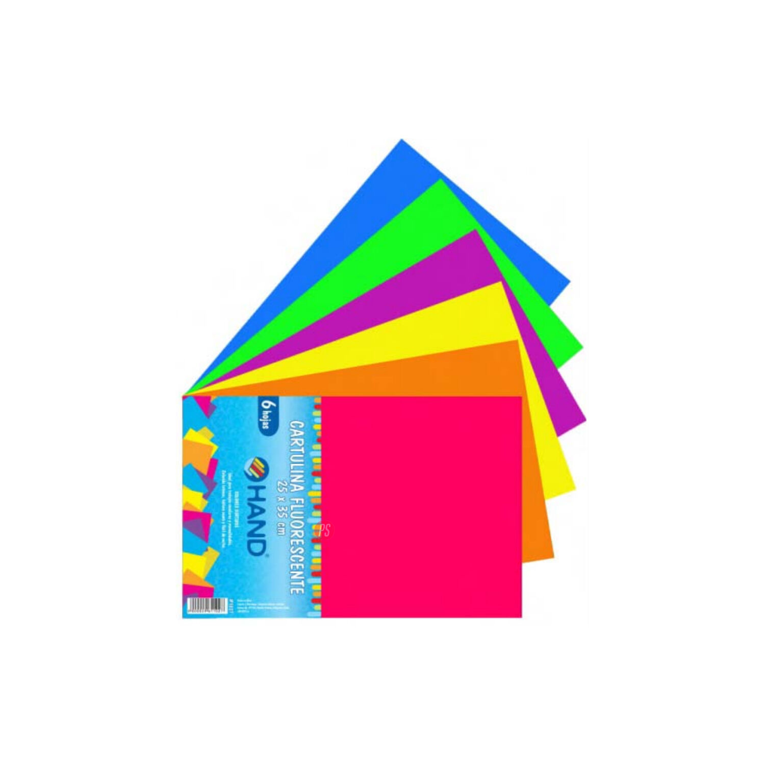 Pack 60 Hojas Cartulinas Fluorescente 25x35cms Colores - Ps image number 1.0