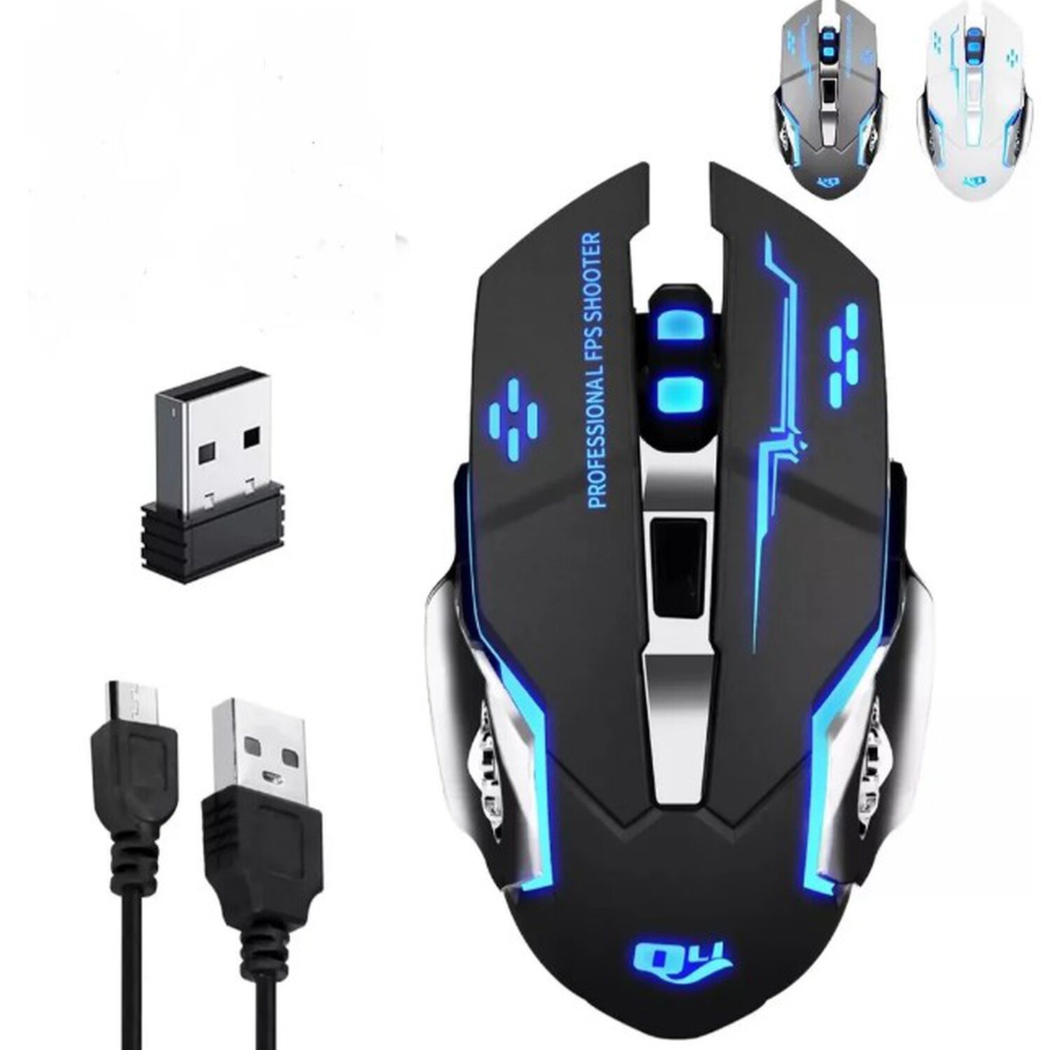 Mouse Gamer Inal&aacute;mbrico Silencioso image number 0.0