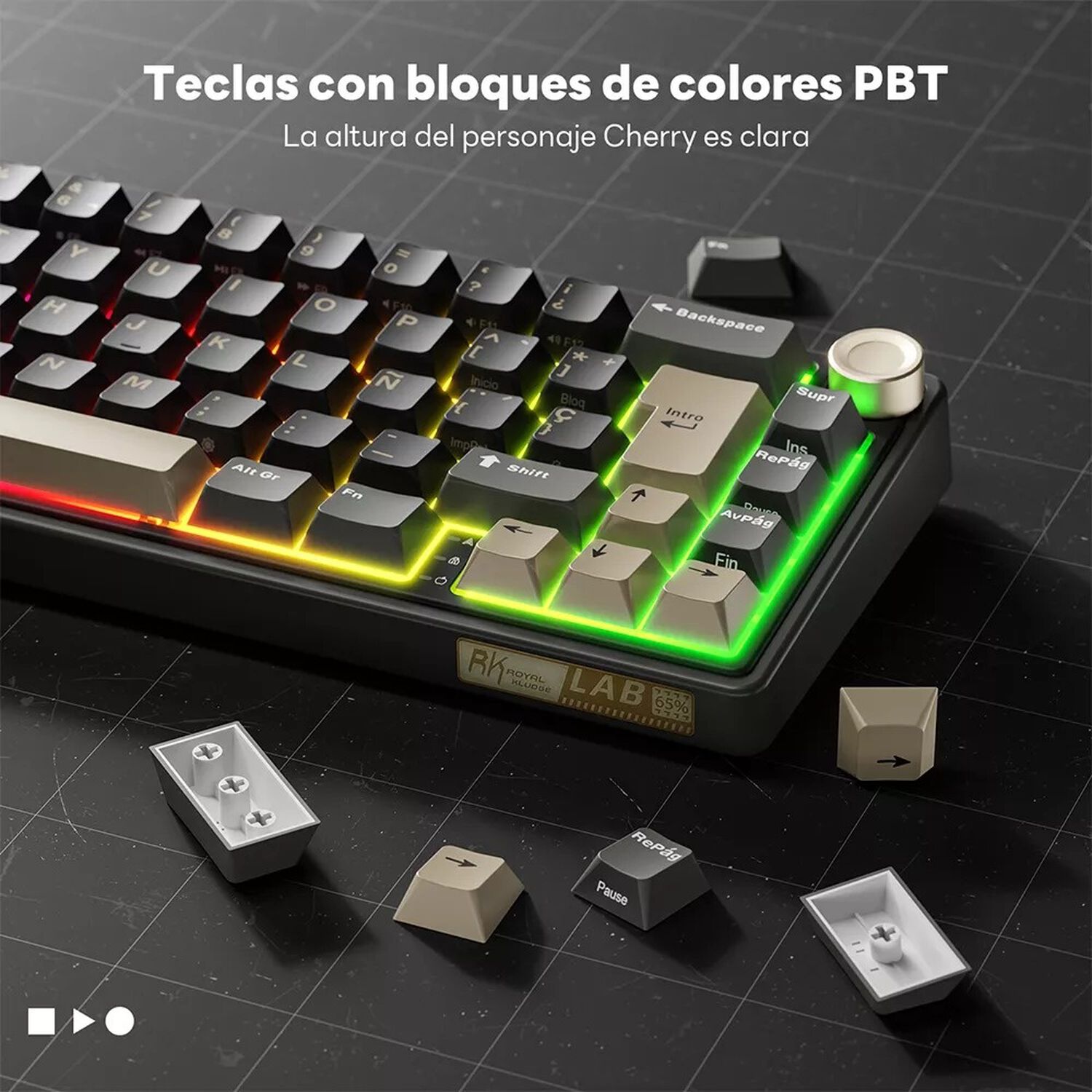 Teclado Mec&aacute;nico Rk R65 65% Gasket Mount - Royal Kludge image number 3.0