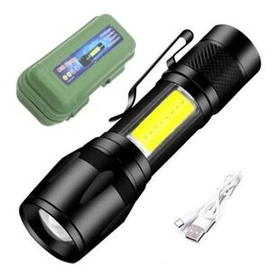 Linterna Led Potente T6 2.000 Lum Recargable Usb Zoom Mini Potente L&aacute;mpara Ajustable Peque&ntilde;a