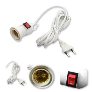 Soquete E27 Con Enchufe Interruptor Cable 5 Metros