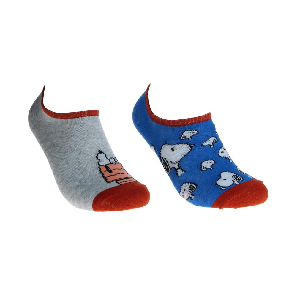 Pack Calcetines Mujer Inv. Gray & Blue Snoopy / 2 Pares image number 0.0