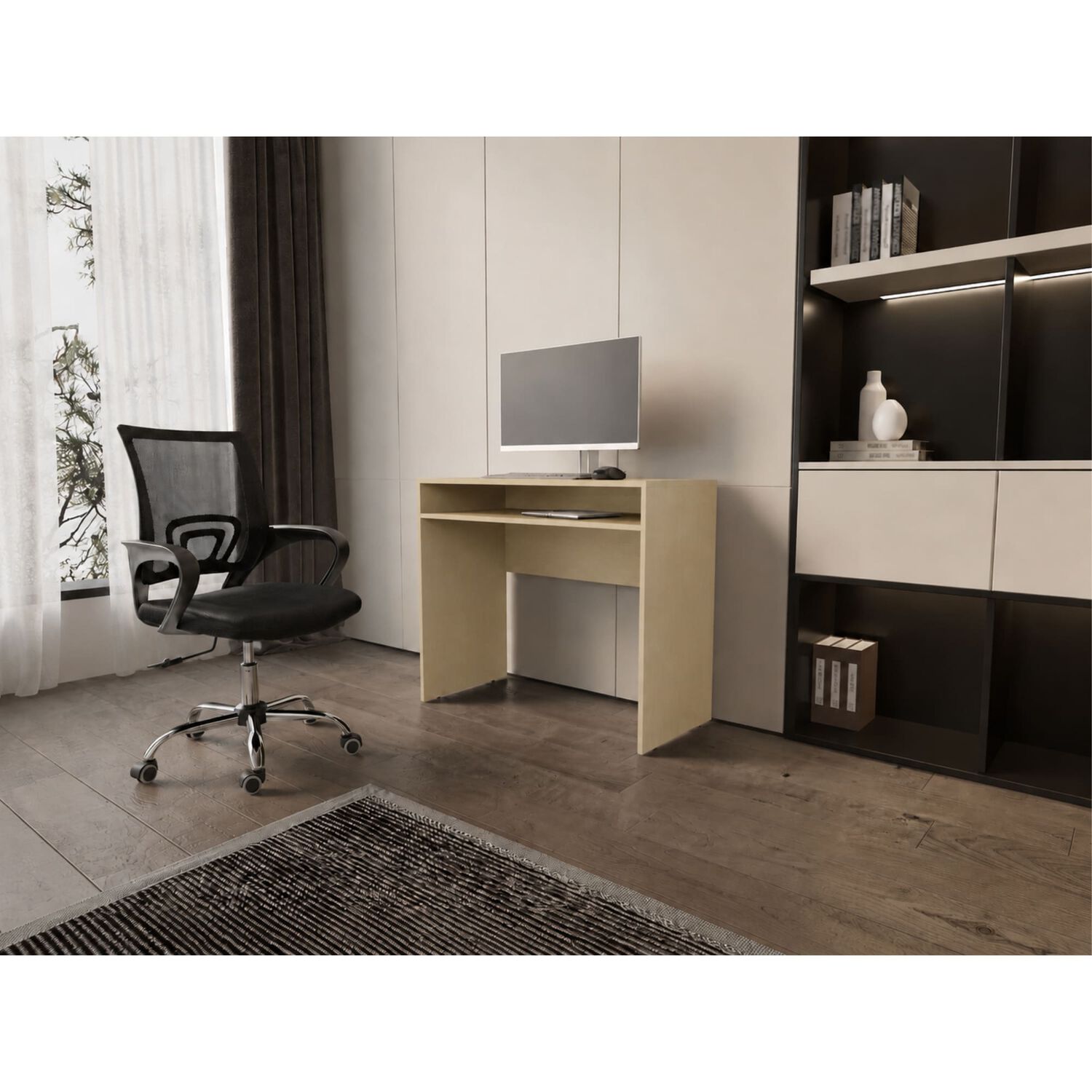 Combo Oficina New York 1 Escritorio Cartagena + Silla De Color Ergon&oacute;mica Con Altura Ajustable image number 0.0