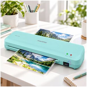 Laminadora Plastificadora A4 Doble Rodillo Turquesa - Ps