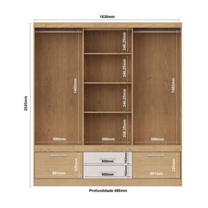 Clóset Yardas S453 / 4 Puertas
