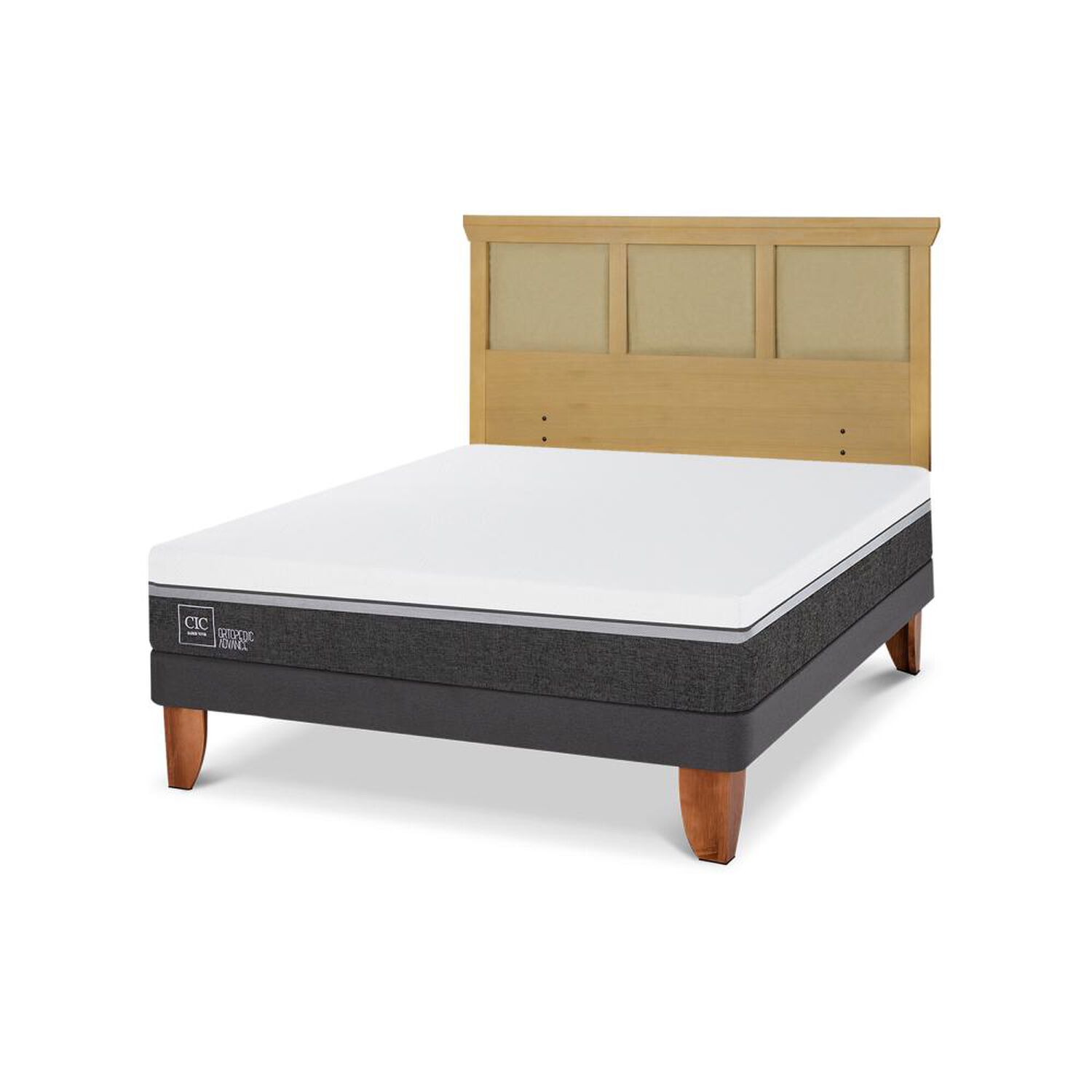 Cama Europea Cic Ortopedic Advance / 2 Plazas / Base Normal + Respaldo image number 2.0