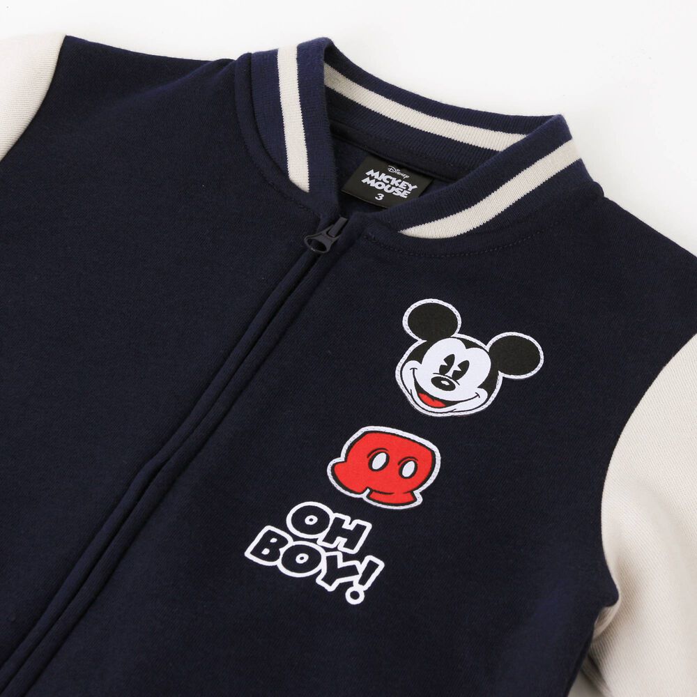 Chaqueta Ni&ntilde;o College Bomber Mickey Mouse Negro Disney image number 2.0