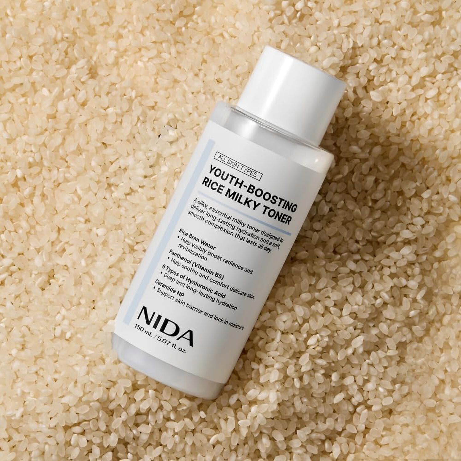 Youth-boosting Rice Milky Toner (nida) - 150ml T&oacute;nico Aclarante E Hidratante Con Extracto De Arroz Y Niacinamida image number 7.0