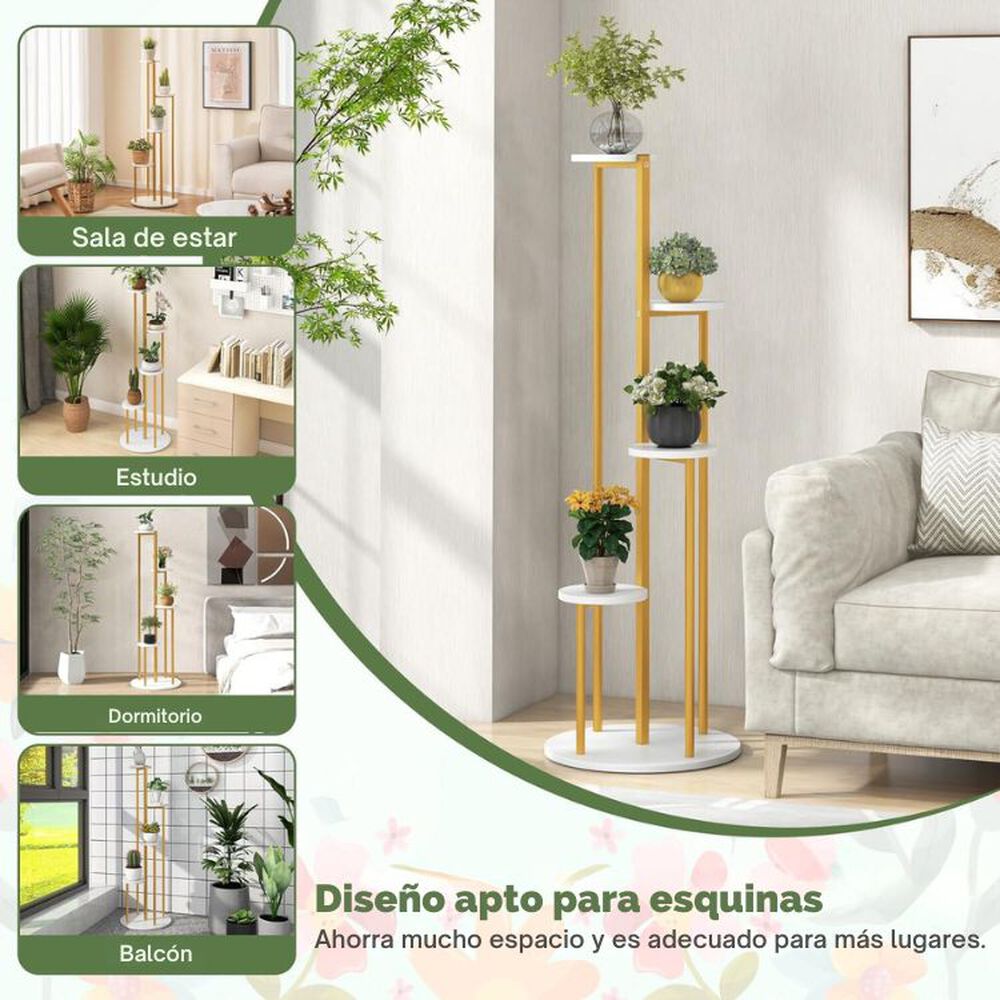 Soporte De 4 Niveles Para Macetas Plantas Decorativo image number 3.0