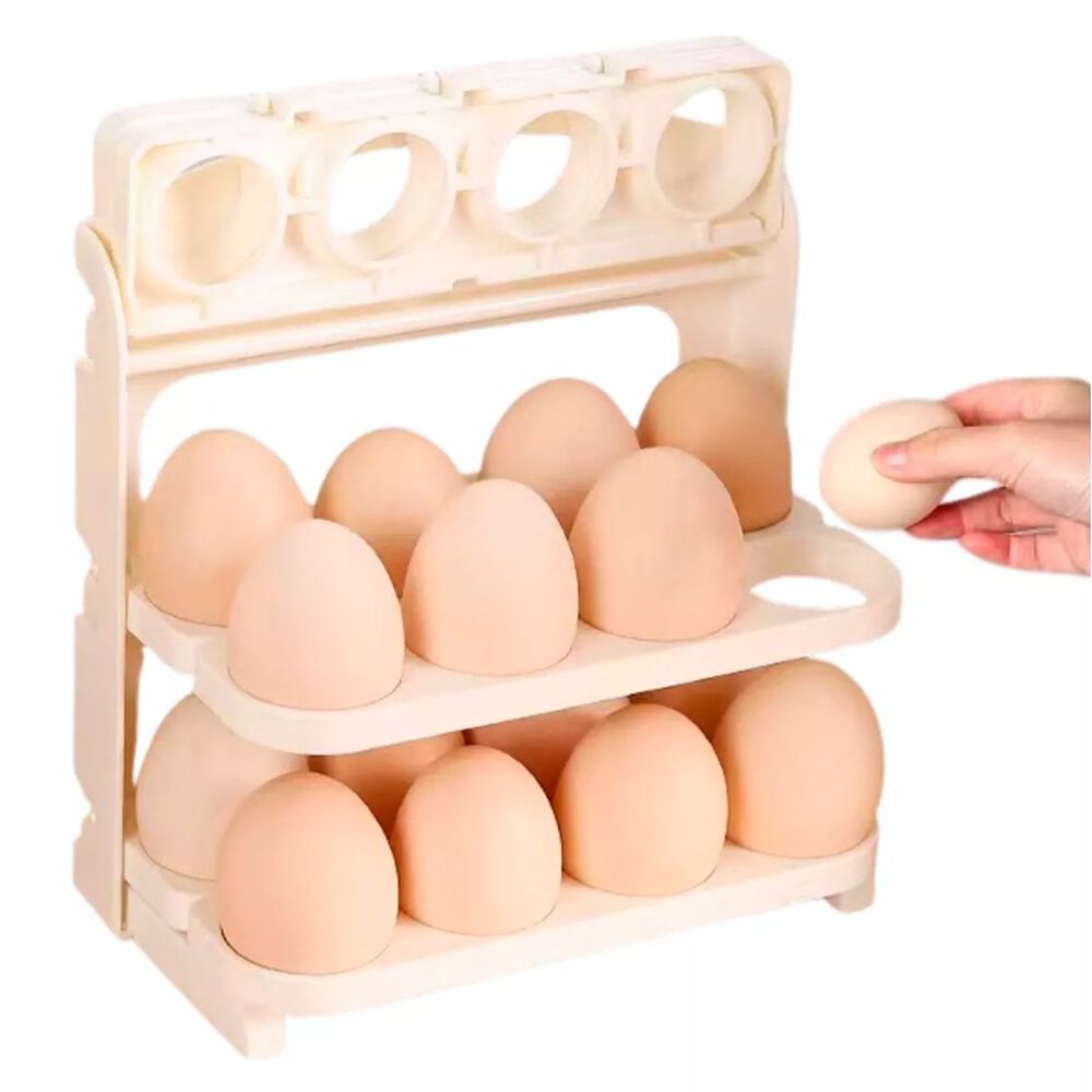 Estante Organizador Almacenamiento De Huevos Plegable De 3 Niveles image number 5.0