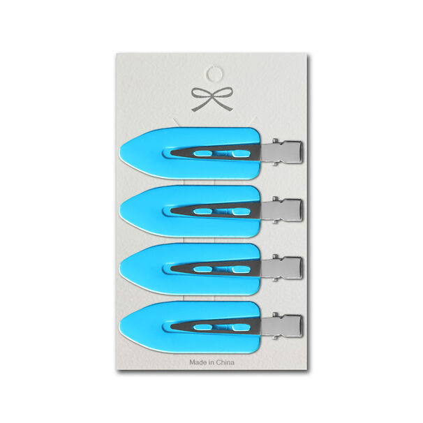 Clips Para Cabello Color Turquesa 4 Ud