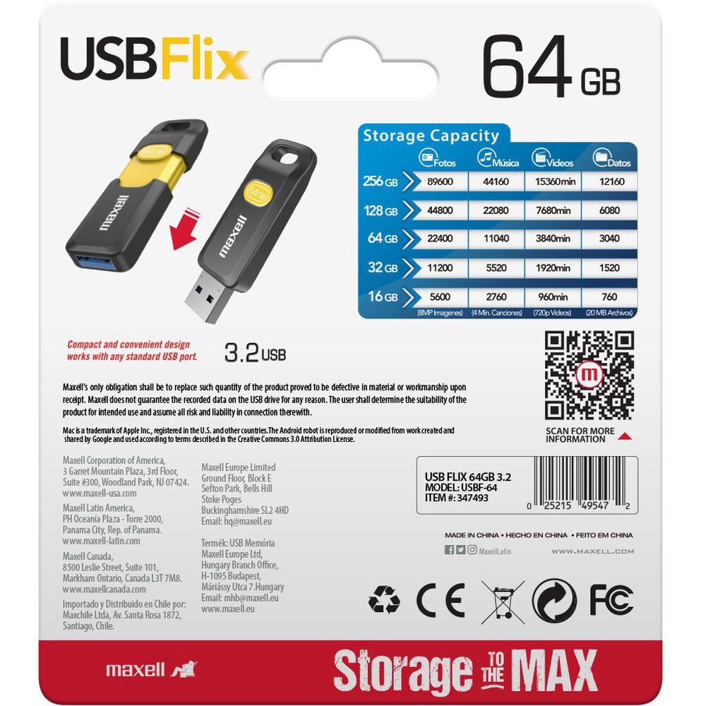 Pendrive Maxell Flix 64gb 3.2 image number 3.0