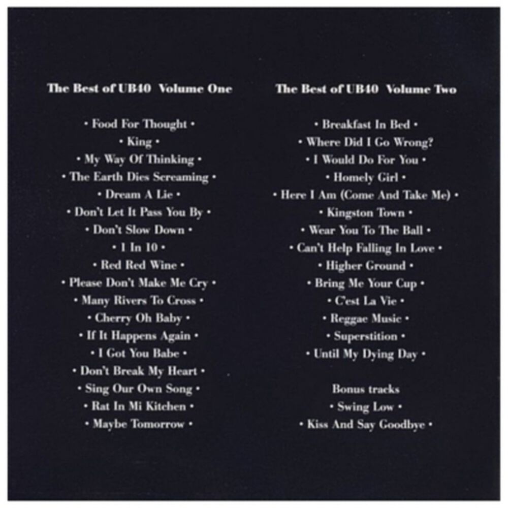 Ub40 - Best Of Vol.1 & 2 (2cd) | Cd image number 9.0