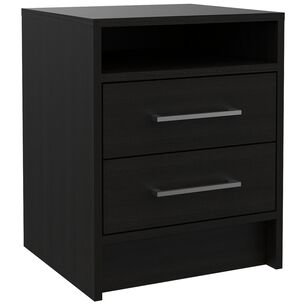 Velador 2 Cajones Fm-019n - Negro