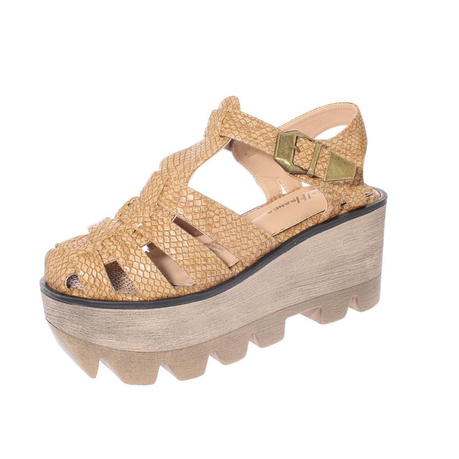 Sandalia Plataforma Beige V&iacute;a Franca Art. 5cp1602cbeige image number 0.0