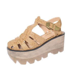 Sandalia Plataforma Beige Vía Franca Art. 5cp1602cbeige