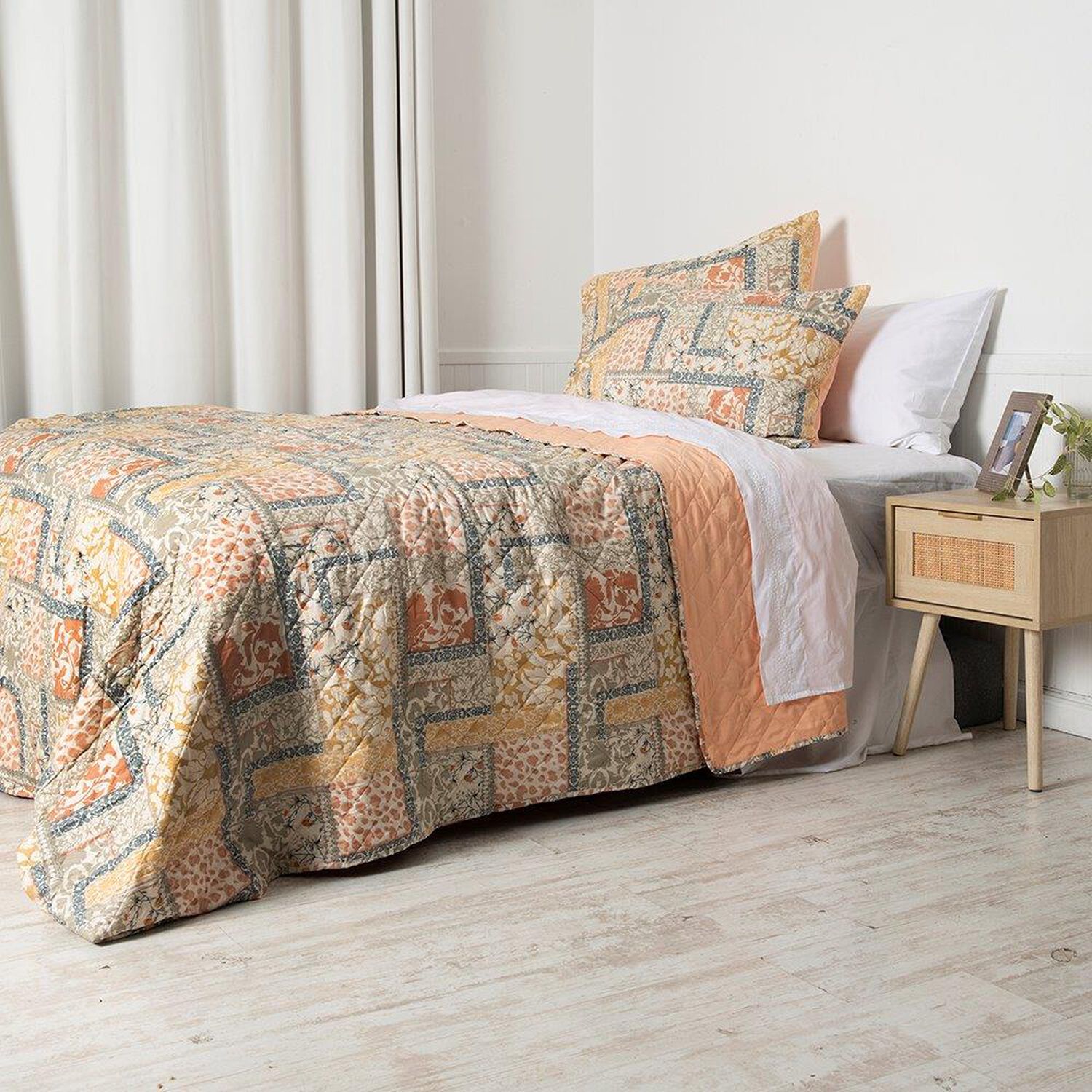 Cubrecama Quilt Cosido Patchwork 1.5 Plazas Gales image number 1.0