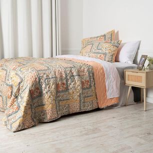 Cubrecama Quilt Cosido Patchwork 1.5 Plazas Gales