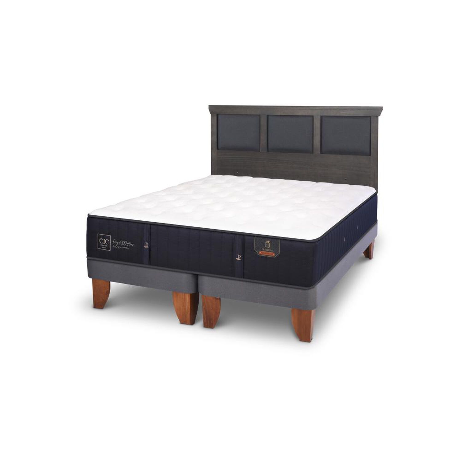Cama Europea Cic Premium / King / Base Dividida + Respaldo image number 3.0