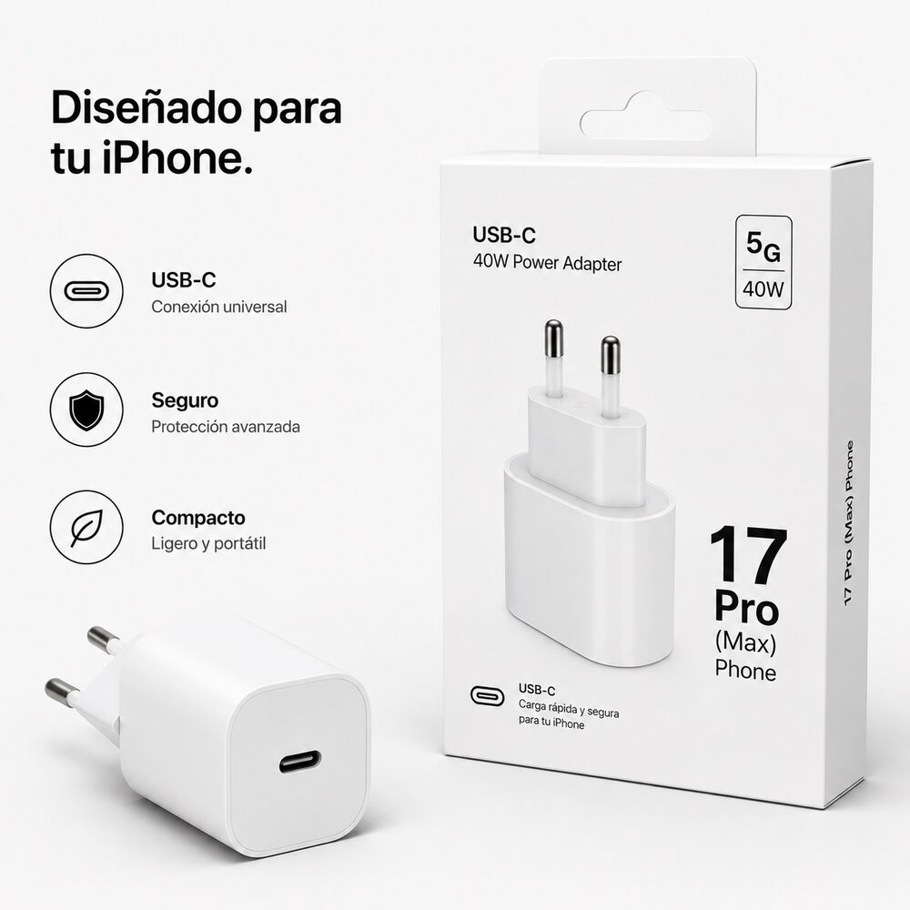 Adaptador Cargador Usb-c 40w Iphone 17 image number 3.0