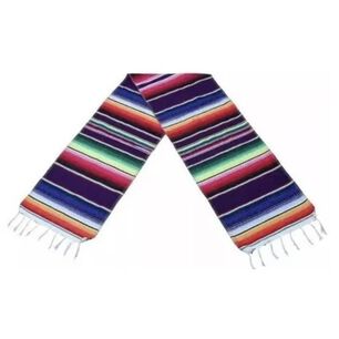 Camino De Mesa Con Borlas De Mantel Estilo Mexicano