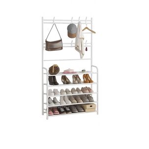 Organizador De Calzado Zapatos 5 Niveles Zapatero Perchero Color Blanco
