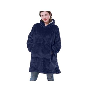 Poleron Felpa Con Capucha Manta Polar Bata Frazada Inviern