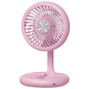 Mini Ventilador Plegable De Mano Recargable Rosa - Ps