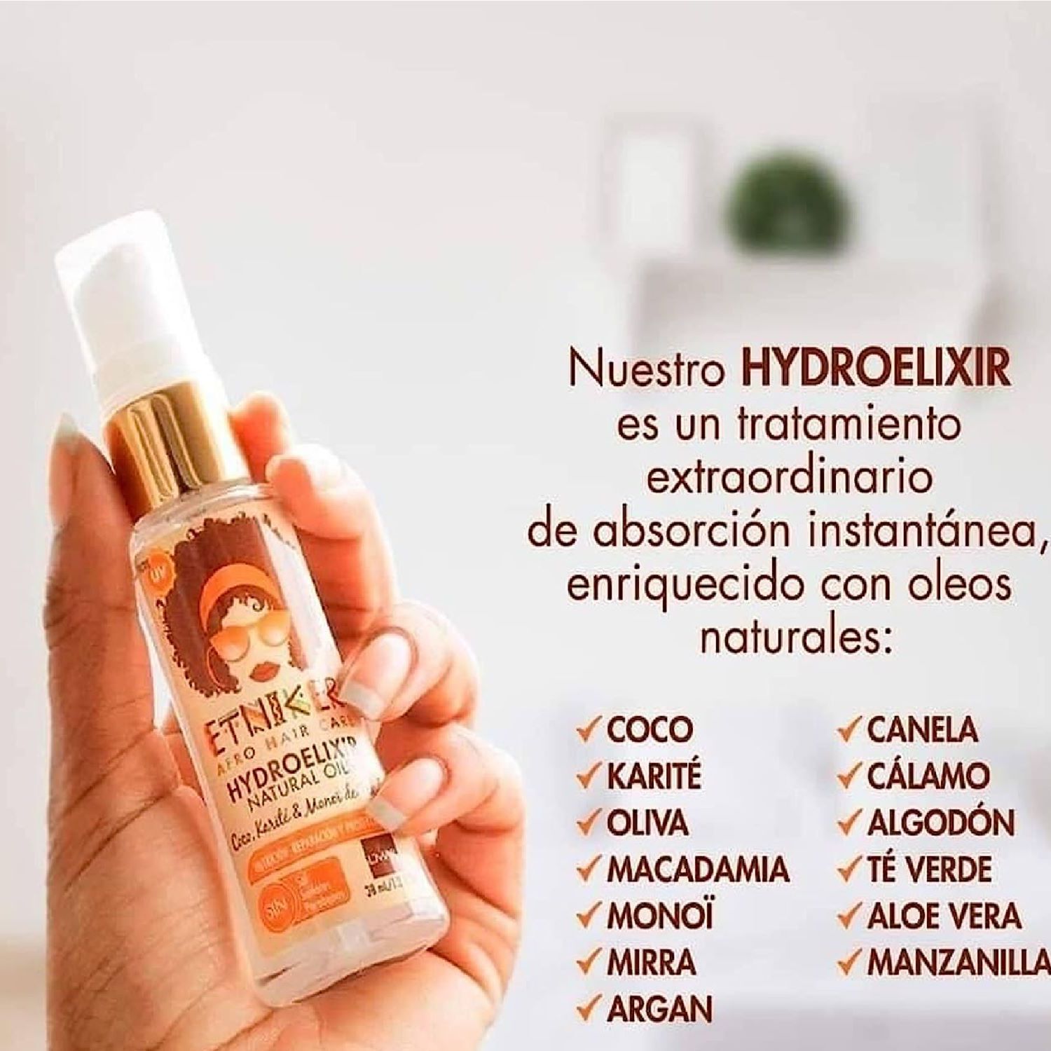 Hidroelixir Oleos Naturales Etniker 38ml image number 3.0