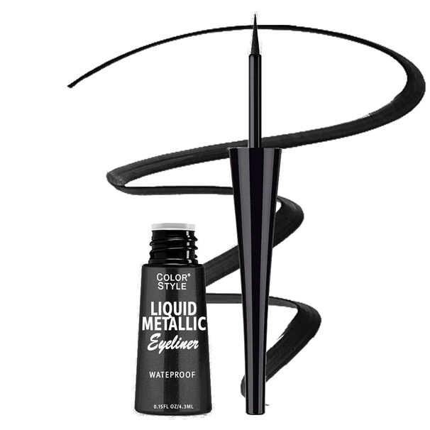 Delineador De Ojos Metalizado Negro