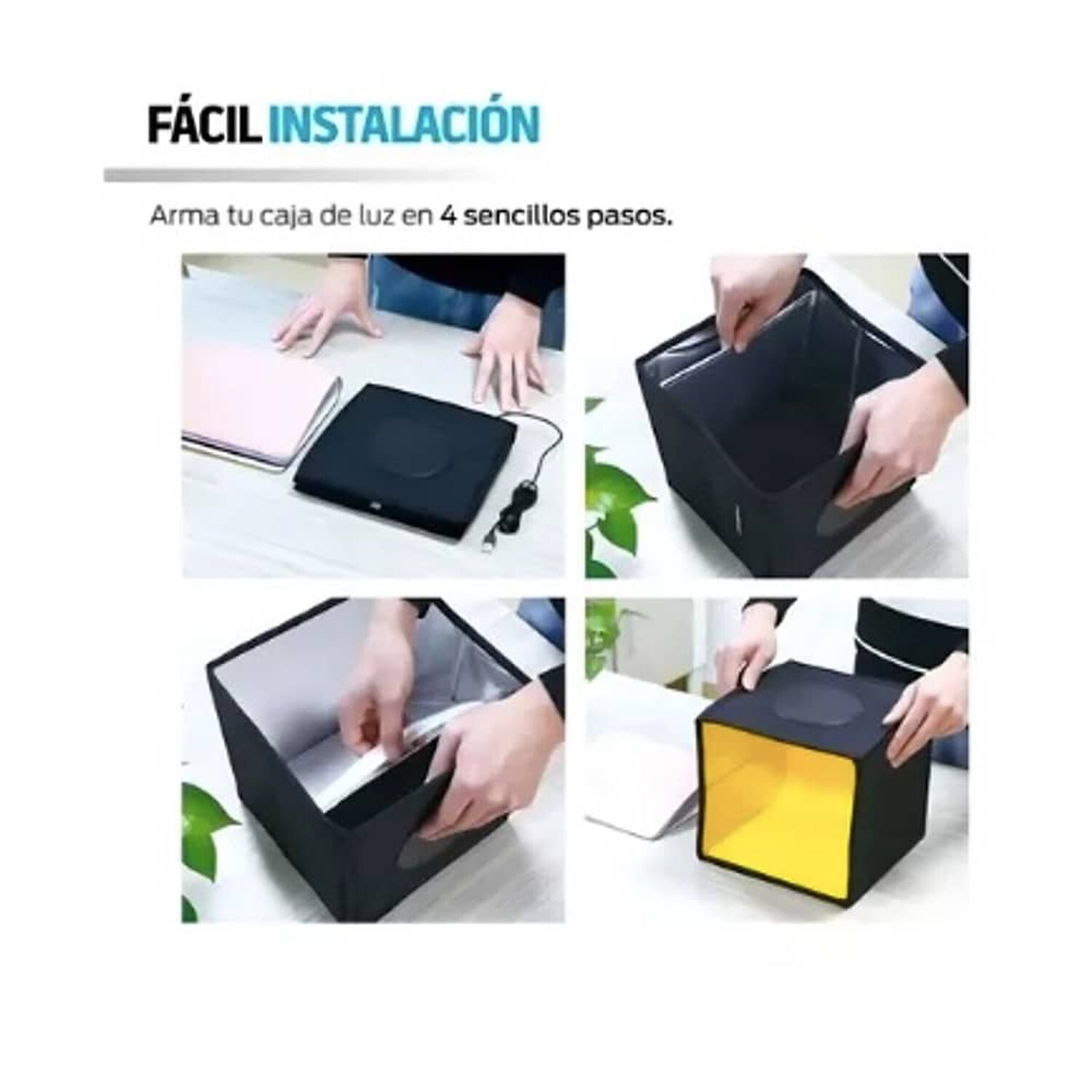 Estudio Fotogr&aacute;fico Port&aacute;til 40x40 - Caja De Luz Para Foto image number 3.0